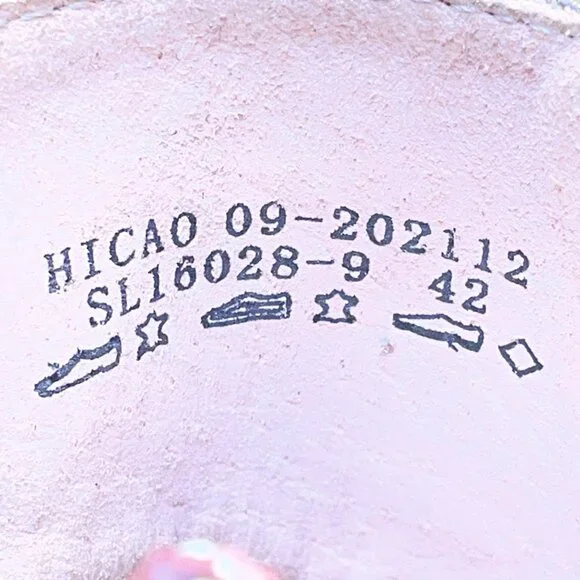 Laura Vita Women’s Red Floral Pattern Leather Open Toe Bow Accent Heels Size 10 - Picture 5 of 11